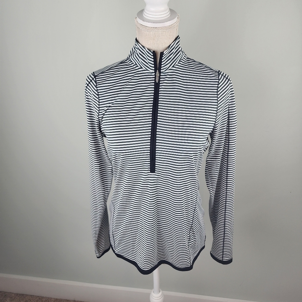 Cuter And Buck Drytec Women’s Black and White Quarter Zip Pop Over Size Small - Picture 3 of 10